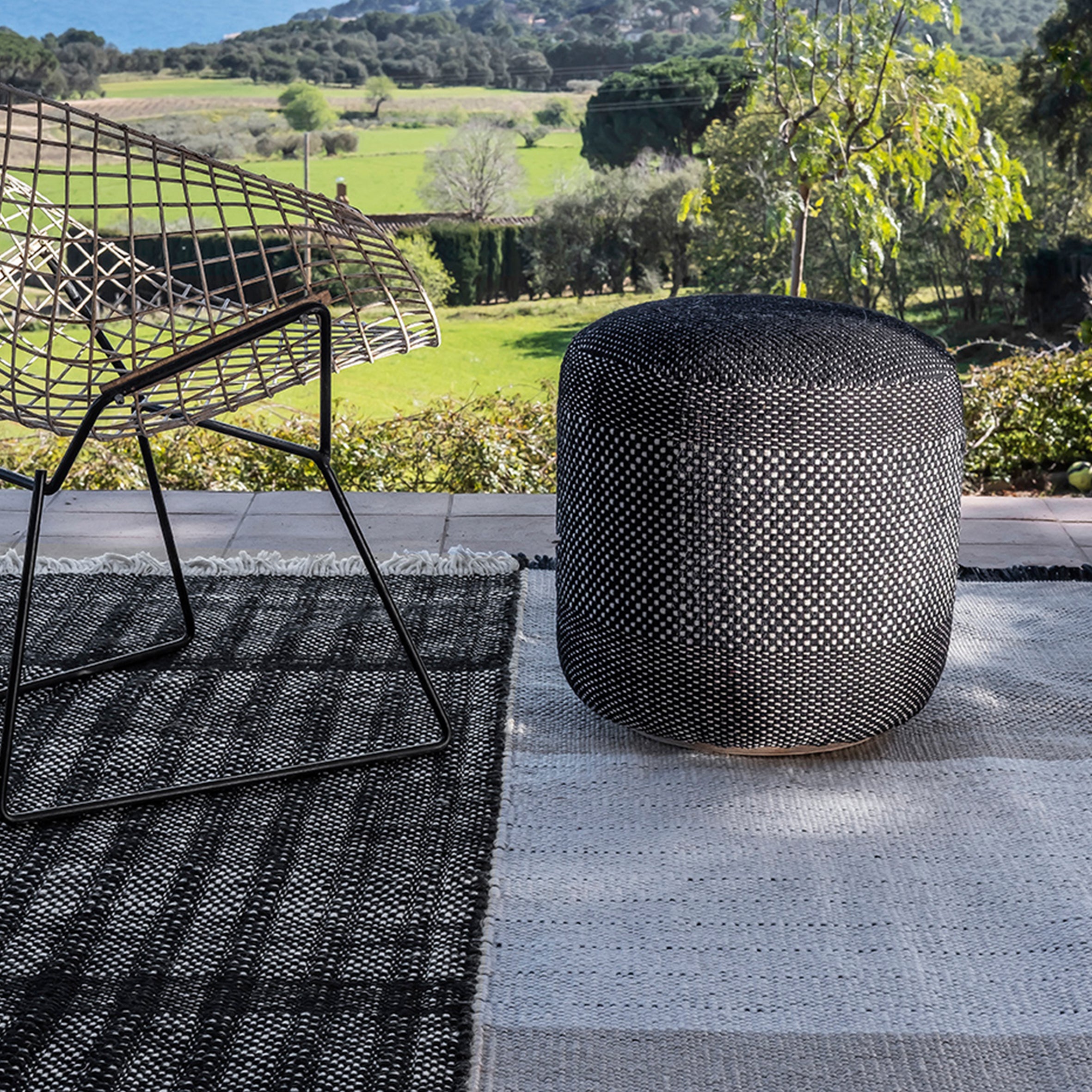 Gray outdoor deals pouf